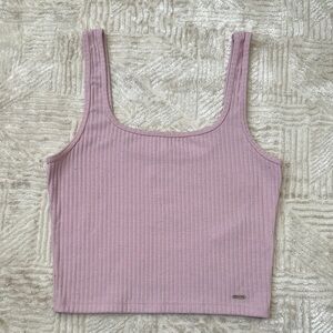 Pink Ribbed Hollister Tank Top